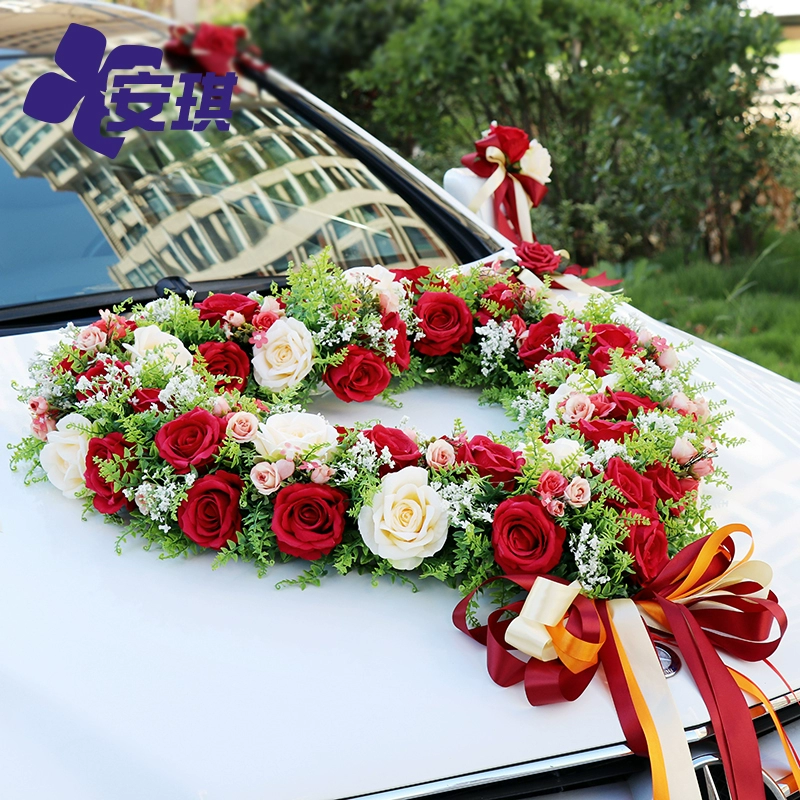 婚车图片 扎花 新款_婚车扎花样式_新款婚车花车图片